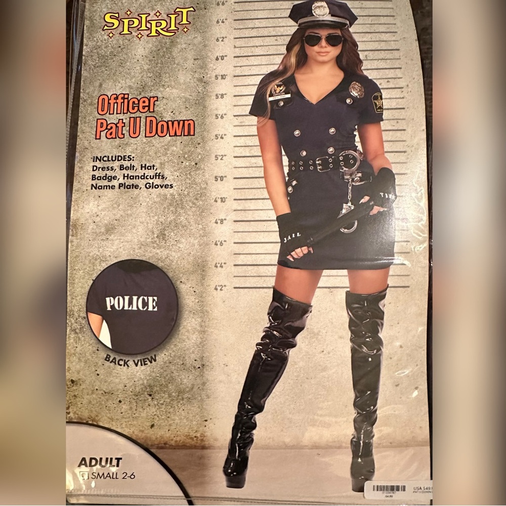 Brand New Policewoman Halloween Costume/Adult Officer Pat U Down Costume